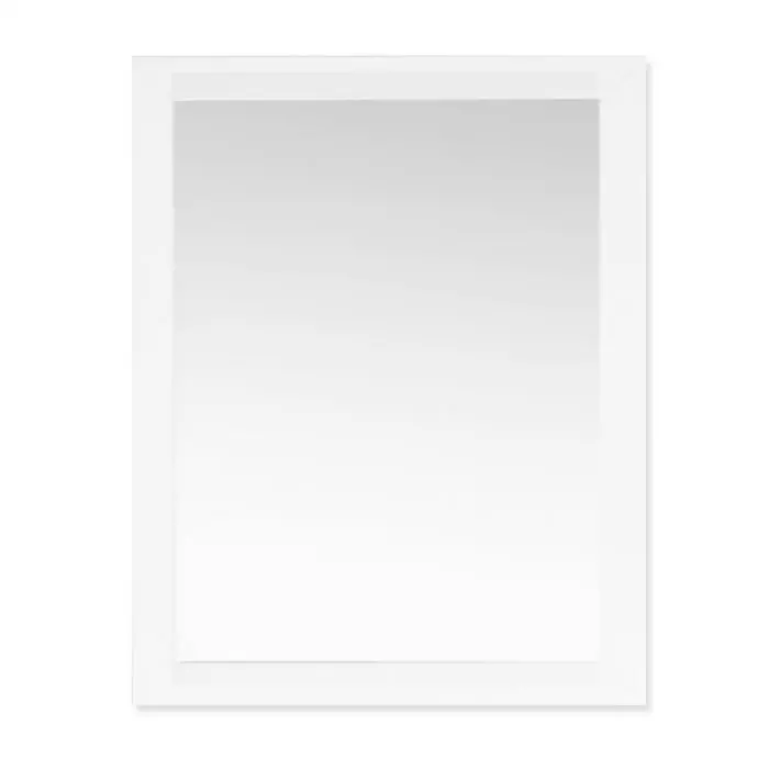 White Framed Mirror 24 X 30 Seconds, 24 X 30 White Framed Mirror