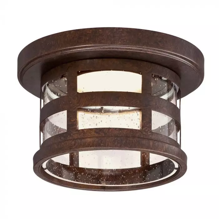 Washburn Rustic Bronze Integrated Led, Outdoor Flush Mount Ceiling Light