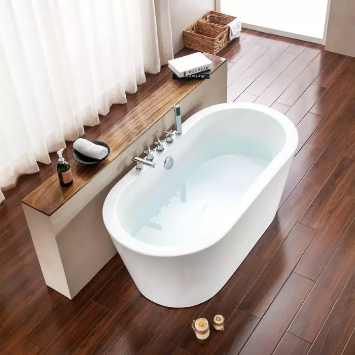 Minuto Freestanding Acrylic Bathtub, 60 Inch Freestanding Acrylic Bathtub