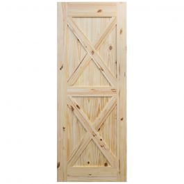 Barn Door - Crossbuck - Knotty Pine - 32" x 84"