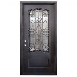Cortez Wrought Iron Entry Door Right Swing 3068
