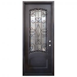 Cortez Wrought Iron Entry Door Left Swing 3080