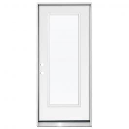 32" One Lite Prehung Exterior Fiberglass Door - Right Hand Inswing