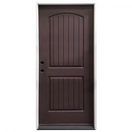 36" Santa Fe Fiberglass Door - Dark Mahogany- Right Hand Inswing