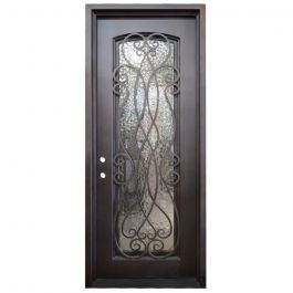Palencia Wrought Iron Entry Door Right Swing 3080