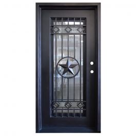 Texas Star Wrought Iron Entry Door Left Swing 3068