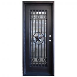 Texas Star Wrought Iron Entry Door Left Swing 3080