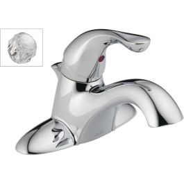 Delta Classic Chrome Single Handle Lever 4 In. Centerset Bathroom Faucet with Pop-Up