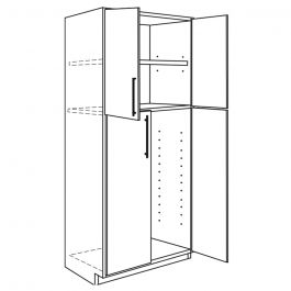 Utility Base 24" x 84" Avalon White Kitchen Cabinet