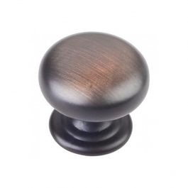 #27 Round Cabinet Knob - Brushed Oil Rubbed Bronze