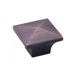 #82 Square Cabinet Knob - Brushed Oil Rubbed Bronze