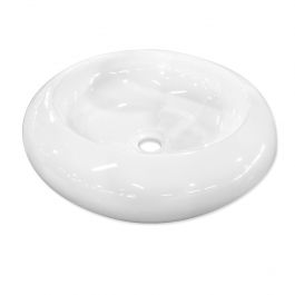 Bulb Vessel Porcelain Lavatory Sink - White