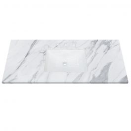 Calacatta White Engineered Marble Vanity Top 49" x 22"