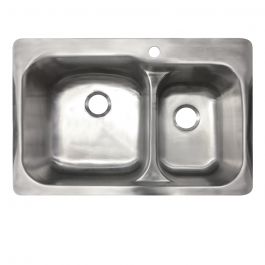 Drop-In Stainless Steel 60/40 Sink