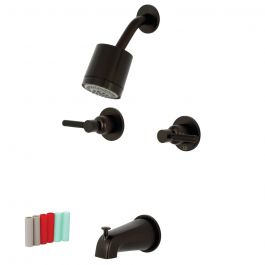Kingston Brass Kaiser Two-Handle Tub and Shower Faucet - Oil Rubbed Bronze