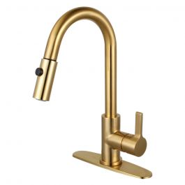 Kingston Brass Continental Pull-Down Kitchen Faucet - Brushed Bronze