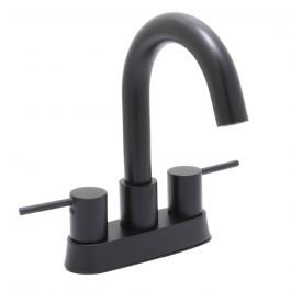 Huntington Brass Euro Centerset Lavatory Faucet - Matte Black
