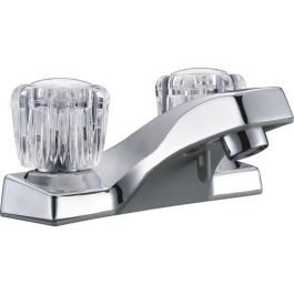 Acrylic Knob Two Handle Bath Faucet w/Pop-Up, Chrome