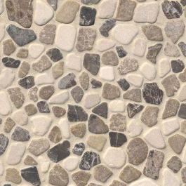 Mixed Marble Pebbles Tumbled Mosaic Tile