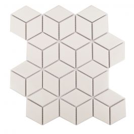 Shape Bone Cube 11" x 12" Square Mosaic Tile
