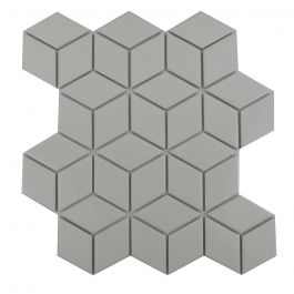 Shape Gray Cube 11" x 12" Square Mosaic Tile