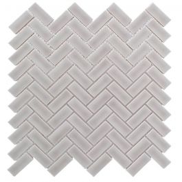 Weathered Gray Herringbone 10" x 11" Mosaic Tile
