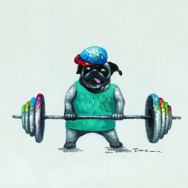 Tough Pup Acrylic Painting
