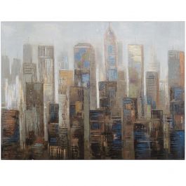 City in the Chill Acrylic Painting