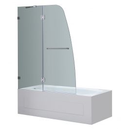 48" Stainless Steel Frameless Pivot Shower Door
