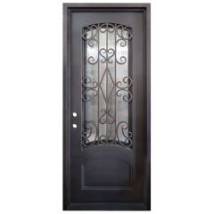 Cortez Wrought Iron Entry Door Right Swing 3080