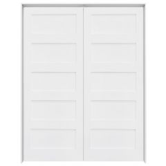 FLAT PACK - 5 Panel Interior Door 48" x 80" - Twin