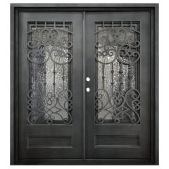 Montilla Double Wrought Iron Entry Door Right Swing 6068