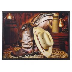 Deep Rooted Cowboy Tempered Glass Wall Art