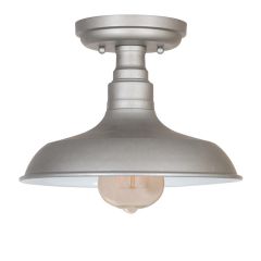 Kimball 1-Light Industrial Ceiling Light - Galvanized