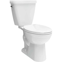 Delta Prelude White Elongated Bowl 1.28 GPF Toilet Kit