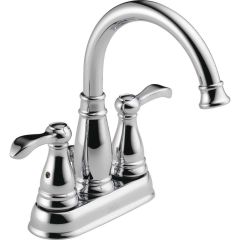 Delta Porter Chrome Dual Handle Lever 4 In. Centerset Bathroom Faucet with Pop-Up