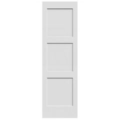 Solid Core Primed 3 Panel 24" Shaker Interior Door