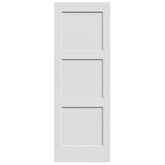 Solid Core Primed 3 Panel 28" Shaker Interior Door