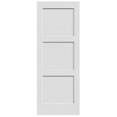 Solid Core Primed 3 Panel 30" Shaker Interior Door