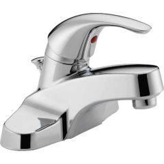 Peerless Choice Chrome Single Handle Lever 4 In. Centerset Bathroom Faucet with Pop-Up
