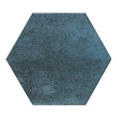 Hexagonal Blue Brillo 6" x 7" Mosaic Tile