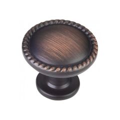#120 Round Cabinet Knob - Brushed Oil Rubbed Bronze