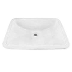 Undermount 20" Rectangular Porcelain Lavatory Sink - White
