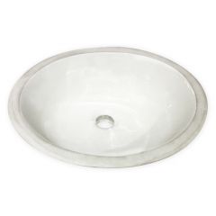 Undermount 16.5" Oval Porcelain Lavatory Sink - Bone