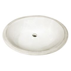 Undermount 19" Oval Porcelain Lavatory Sink - Bone