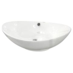 Canoe Vessel Porcelain Lavatory Sink - White