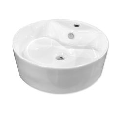 Cone Vessel Porcelain Lavatory Sink - White