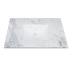 Calacatta White Engineered Marble Vanity Top 37" x 22"