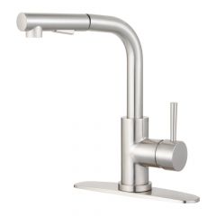 Kingston Brass Concord Pull-Out Kitchen Faucet - Brushed Nickel