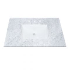 Carrara White Marble Vanity Top 37" x 22"